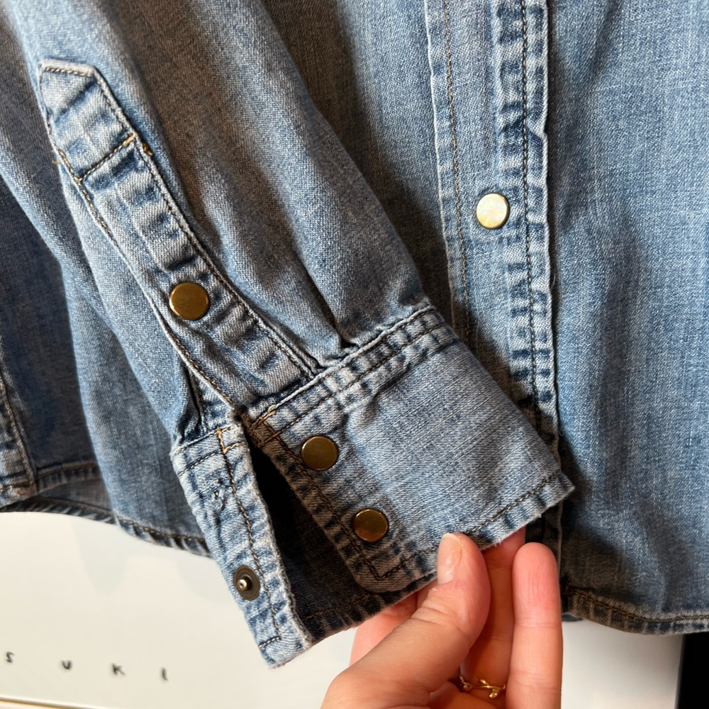 Madewell western denim button down size S - Picture 12 of 15
